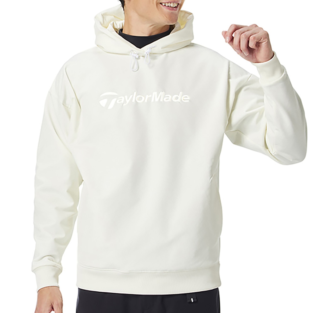 TaylorMade Storm Fleece フーディ ホワイト ストレッチ ストームフリースフーディー(中間着(セーター、トレーナー