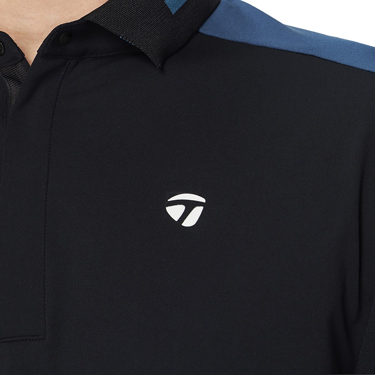 テーラーメイド　長袖ポロシャツ　ストレッチ　ブラック ストレッチ バックロゴ 長袖ポロシャツ(長袖シャツ・ポロシャツ