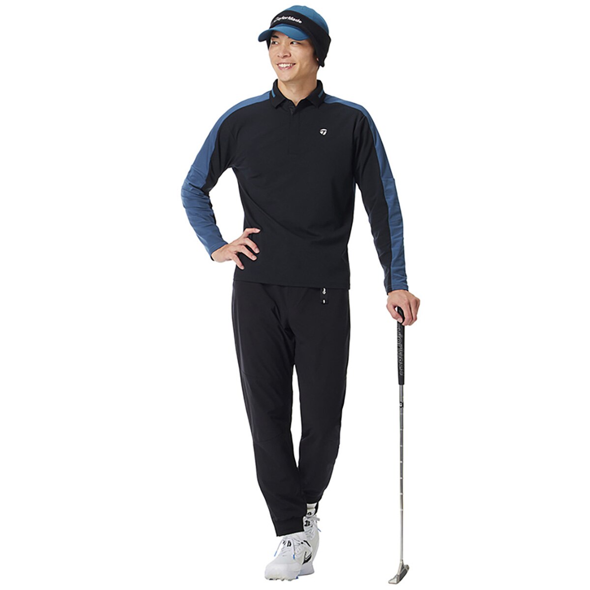 ストレッチ バックロゴ 長袖ポロシャツ(長袖シャツ・ポロシャツ