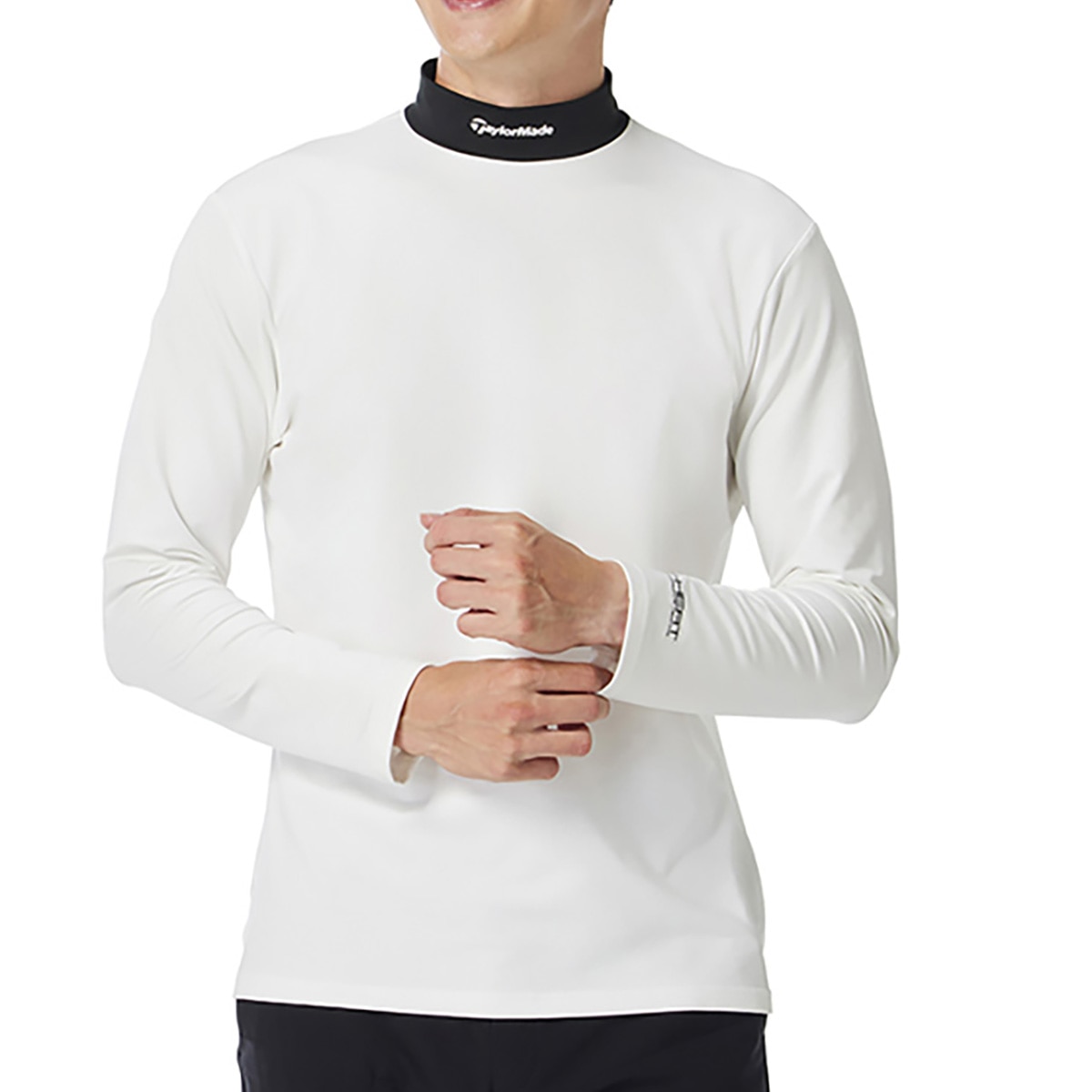 ストレッチ T-HEAT コントラスト モックネック長袖シャツ(長袖シャツ