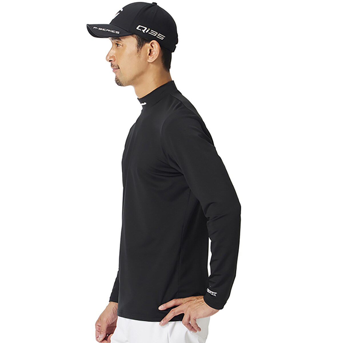 ストレッチ T-HEAT コントラスト モックネック長袖シャツ(長袖シャツ