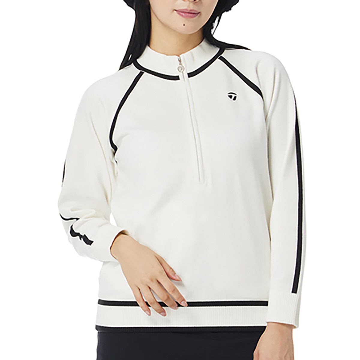 ストレッチ ラインドハーフジップセーター レディス(中間着