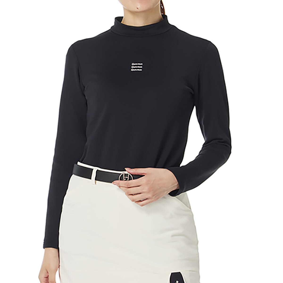 ストレッチ T-HEAT モックネック長袖シャツ レディス(長袖シャツ