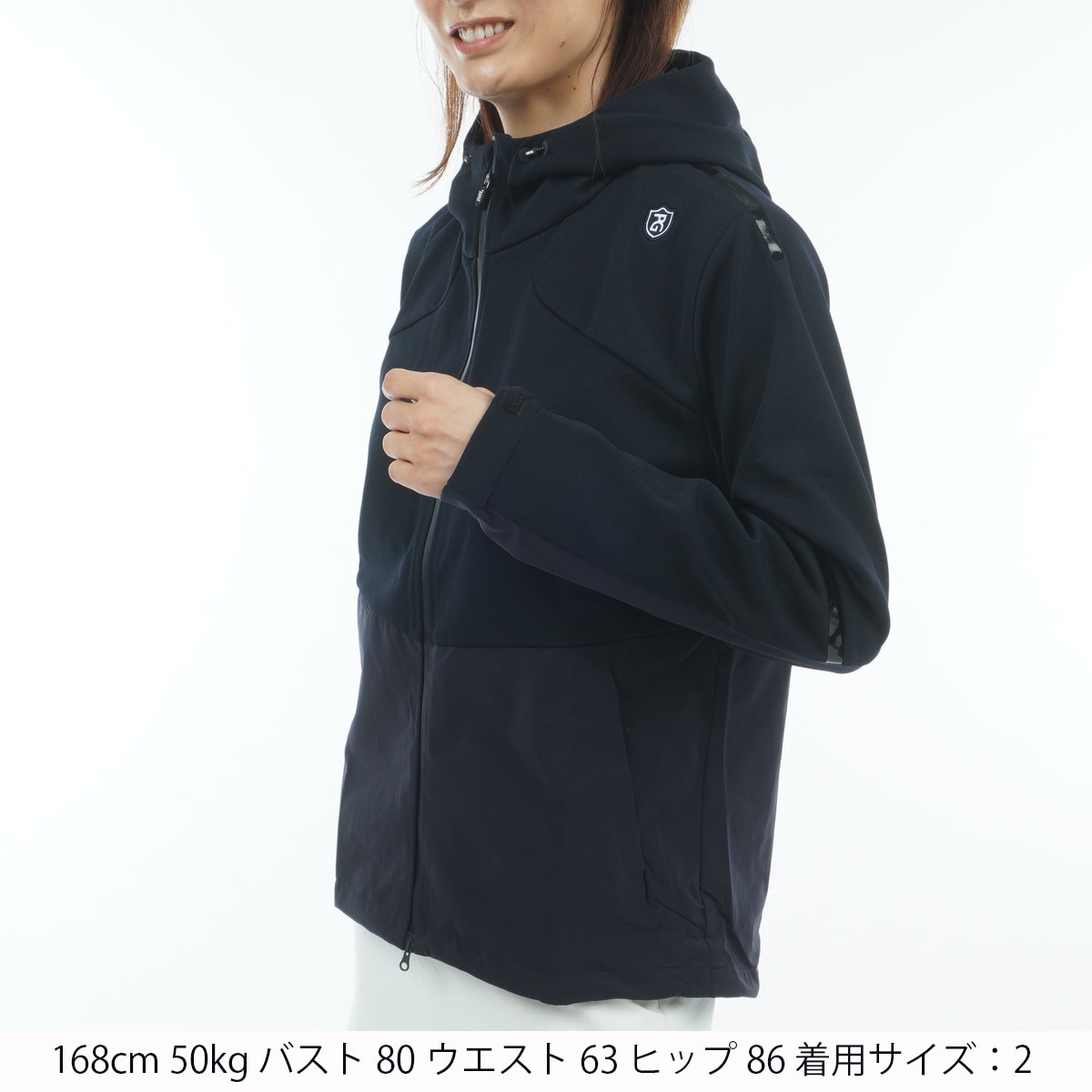 新品未使用 パーリーゲイツ ニットジャケット デイジードット セール・アウトレット】デニット鹿の子リバー×ドットエア 千鳥柄