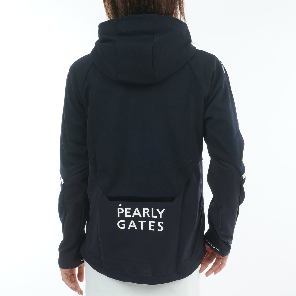 パーリーゲイツ　ゴルフ用ブルゾン　千鳥柄 セール・アウトレット】デニット鹿の子リバー×ドットエア 千鳥柄