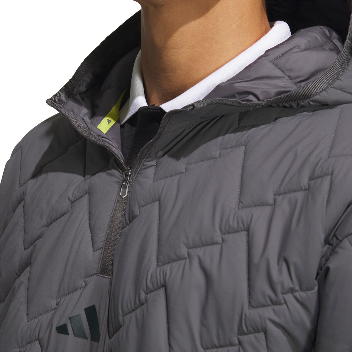 ビヨンド ザ コース キルト ハーフジップ フーディージャケット