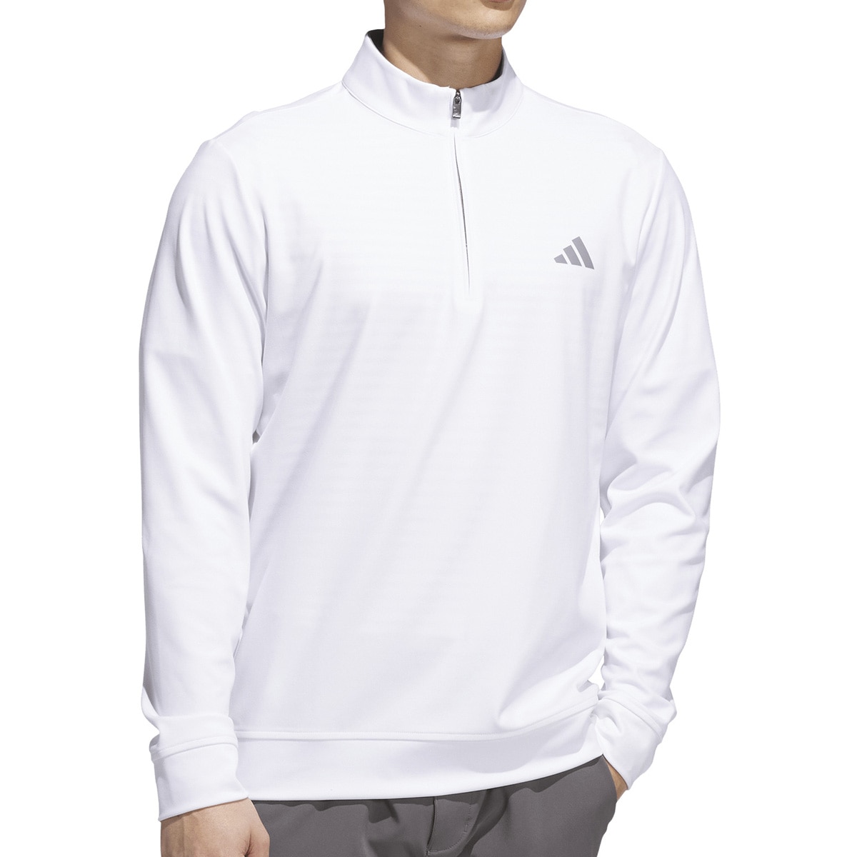 ストレッチ ハーフジップ 長袖スウェット(中間着(セーター、トレーナー