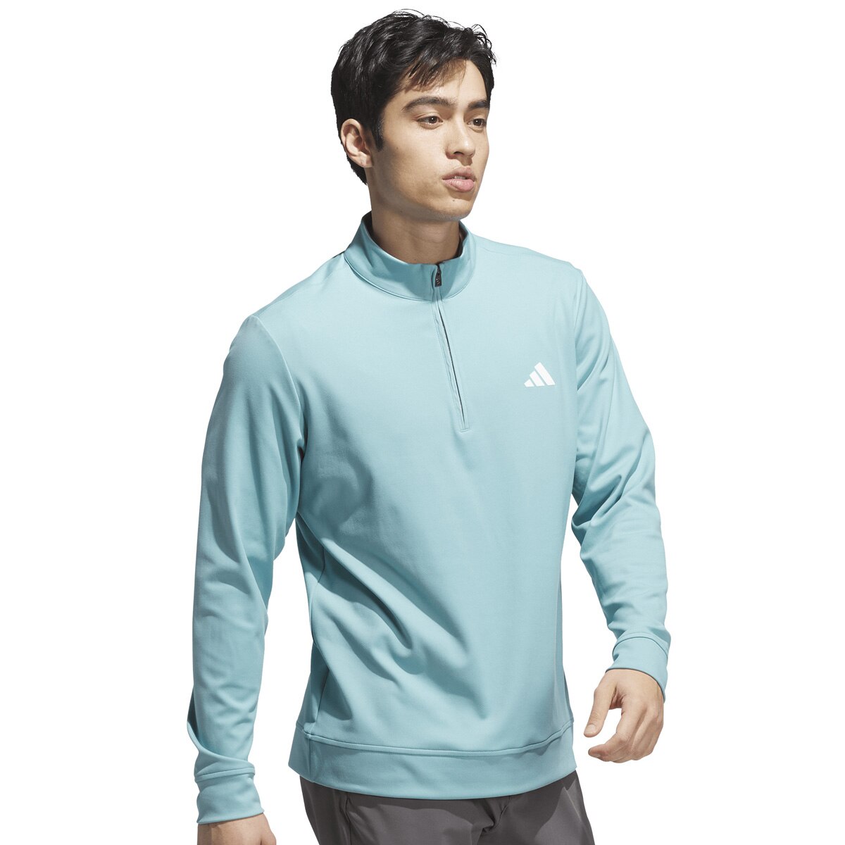 ストレッチ ハーフジップ 長袖スウェット(中間着(セーター、トレーナー