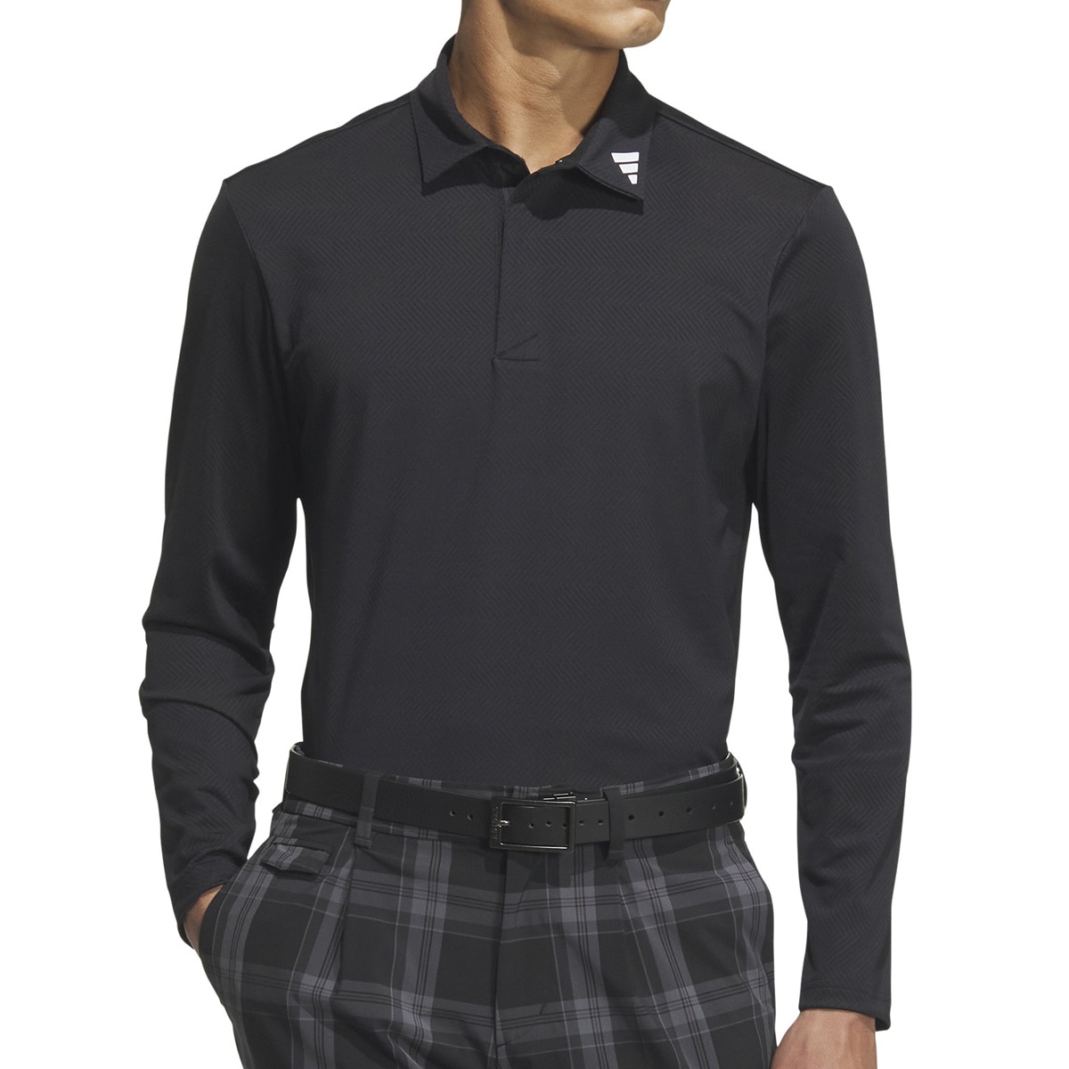 ストレッチ アディゼロ ジャカード 長袖ポロシャツ(長袖シャツ