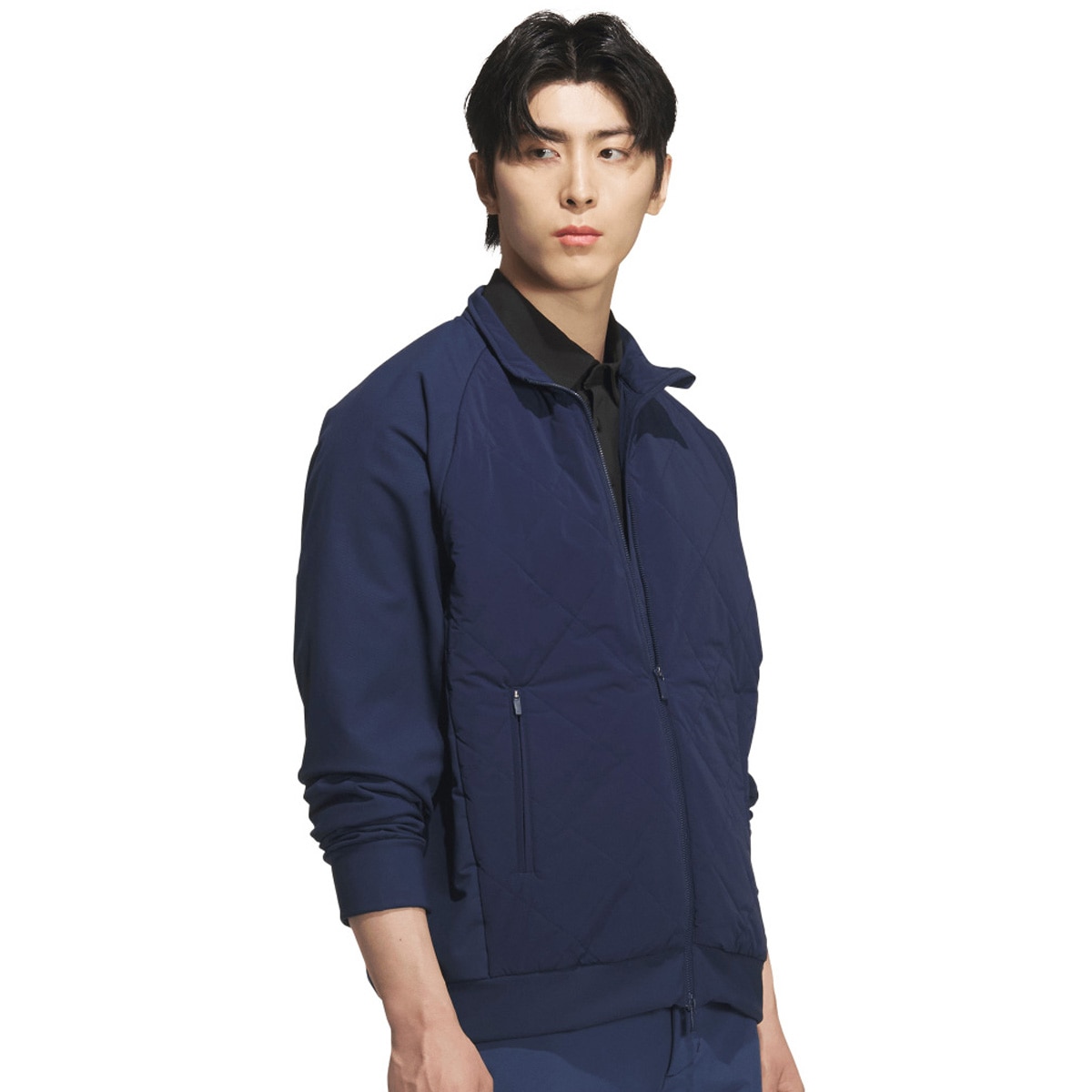 COLD.RDY?ストレッチ 裏起毛 キルトコンビネーション フルジップ