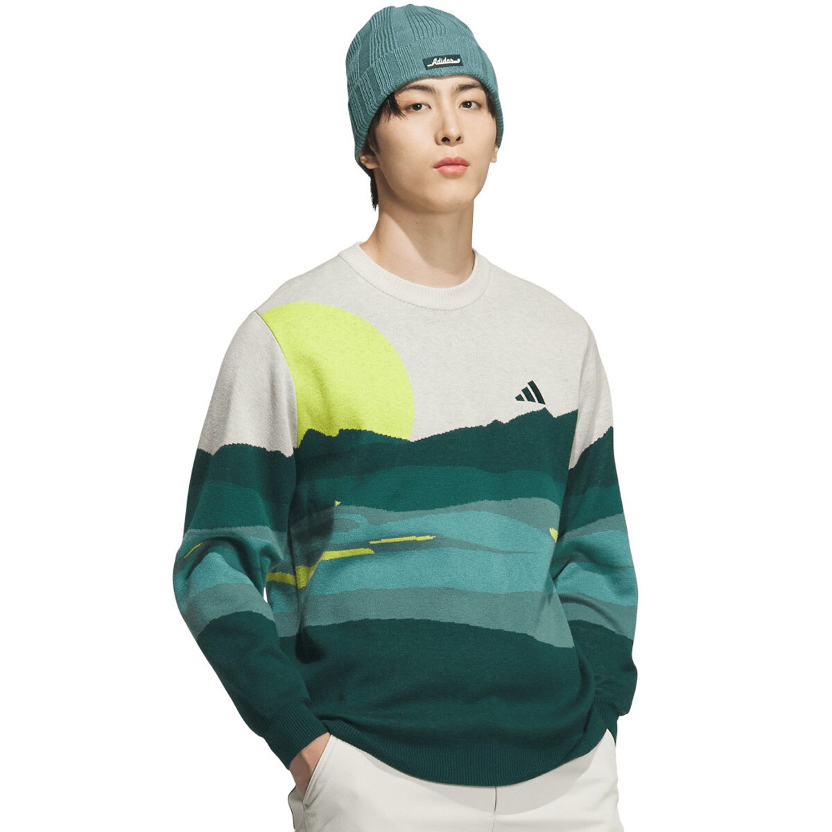 グラフィック クルーネックセーター(中間着(セーター、トレーナー