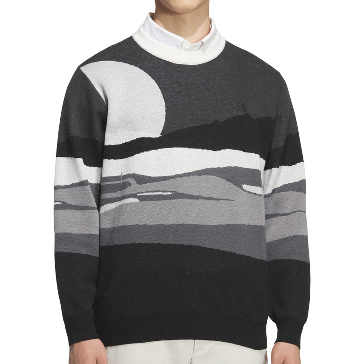 グラフィック クルーネックセーター(中間着(セーター、トレーナー