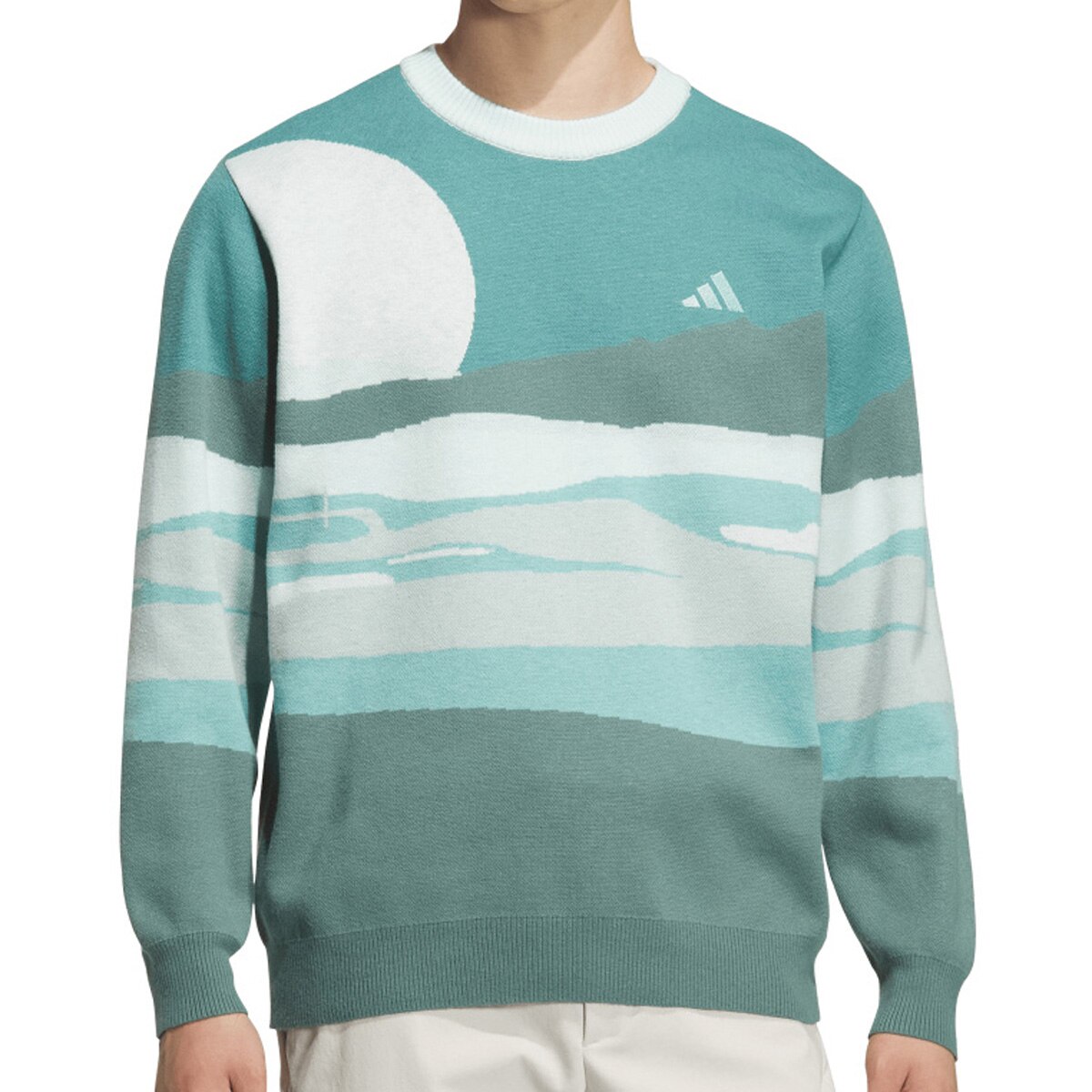 グラフィック クルーネックセーター(中間着(セーター、トレーナー