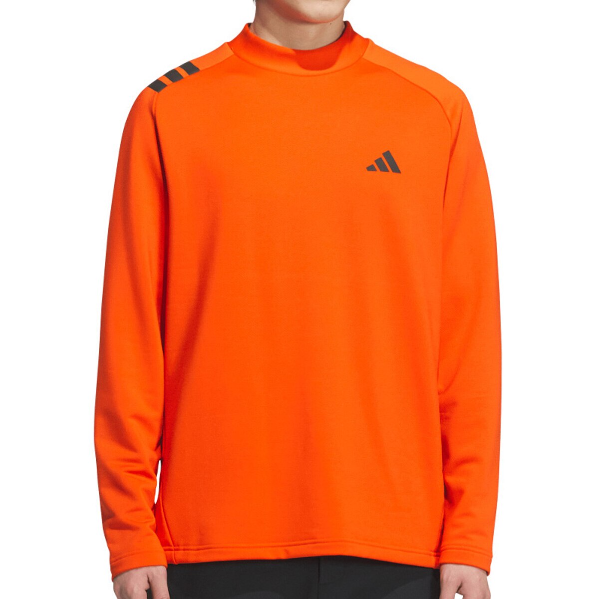 ストレッチ COLD.RDY スリーストライプス モック長袖シャツ(長袖シャツ