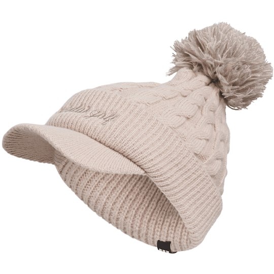 アディダス ポンポン ブリムニットキャップ レディス