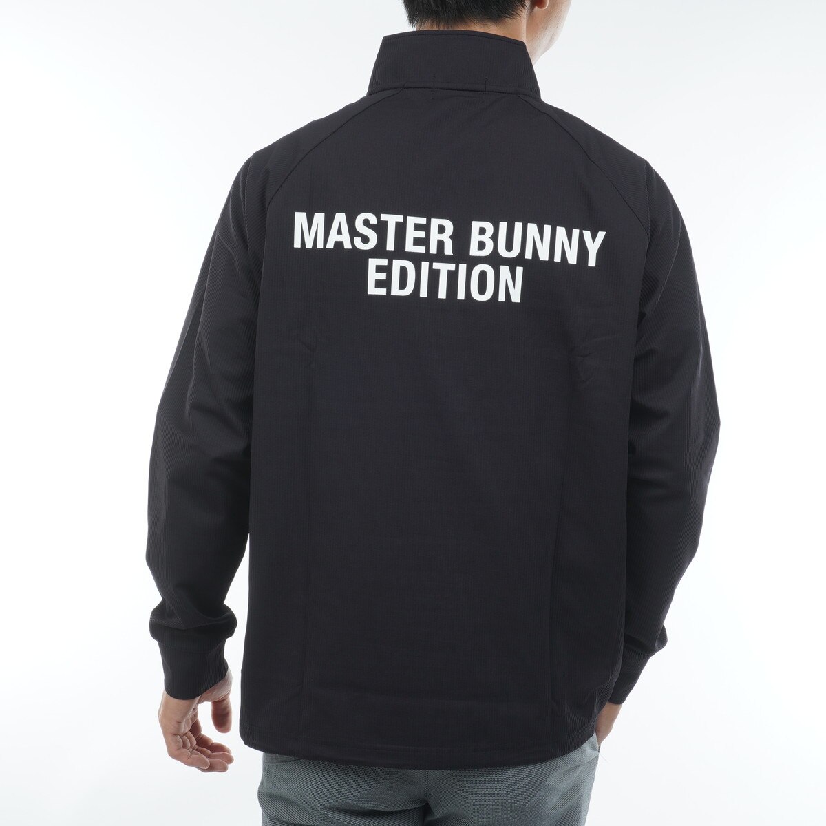 MASTER BUNNY ブラック チェック　セーター ゴルフ　長袖 MASTER BUNNY ブラック チェック セーター ゴルフ 長袖