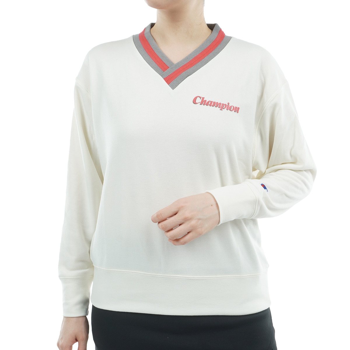 ストレッチ 軽量 吸汗速乾 テックウイーブテリー 裏毛Vネック