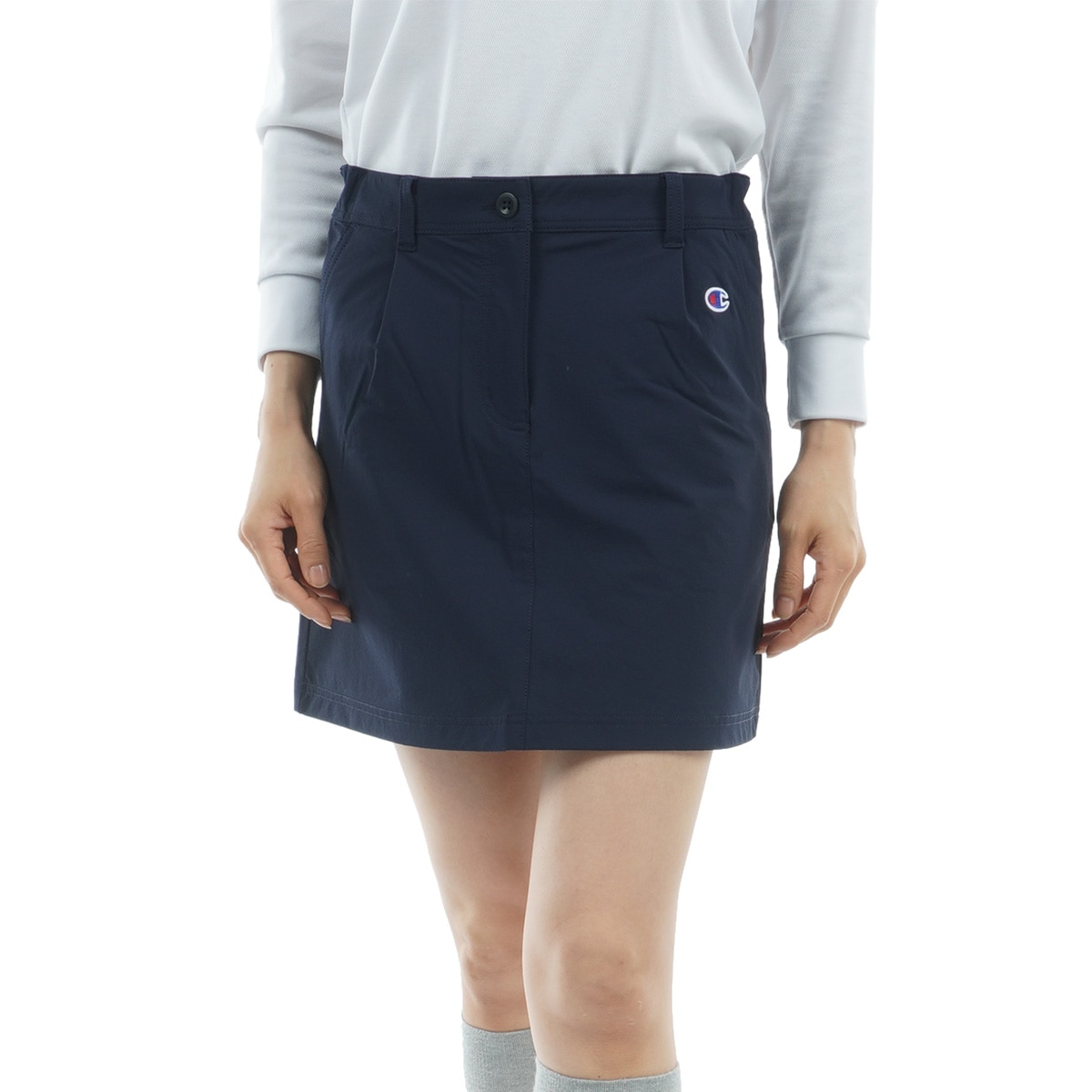 チャンピオンゴルフ　ストレッチスカート インナー付き　Mサイズ　ネイビー レディース チャンピオン ゴルフウェア スカート SKIRT CWBG207 女性用