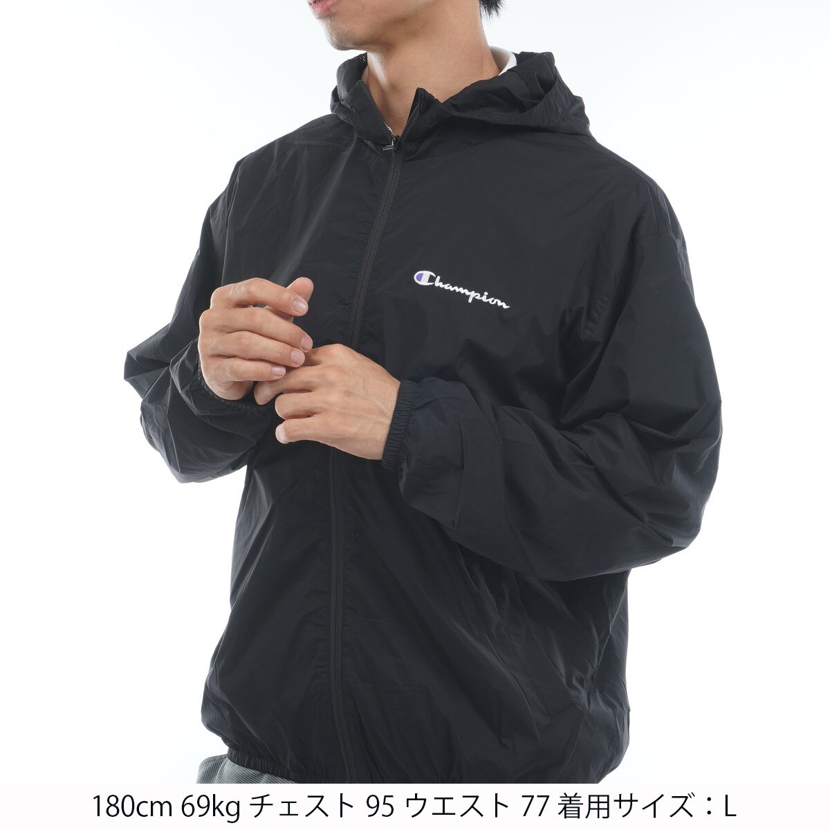 防風 撥水 ブライトストレッチクロス フーディージャケット(アウター