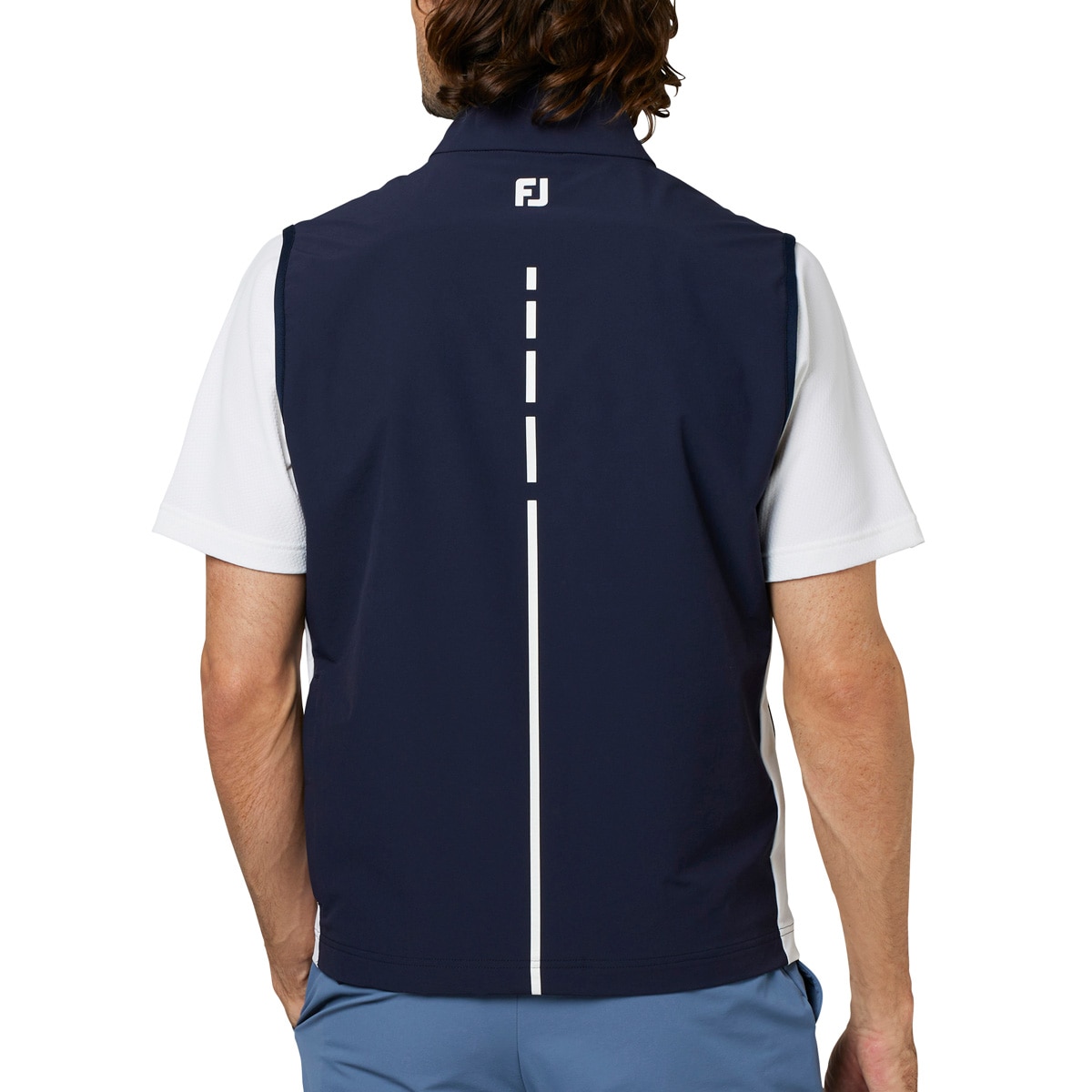 【新品未使用】FJ フットジョイ　ハイブリッドベスト Lネイビー ストレッチ パッカブル2重織ベスト(ベスト)|Foot Joy(フット