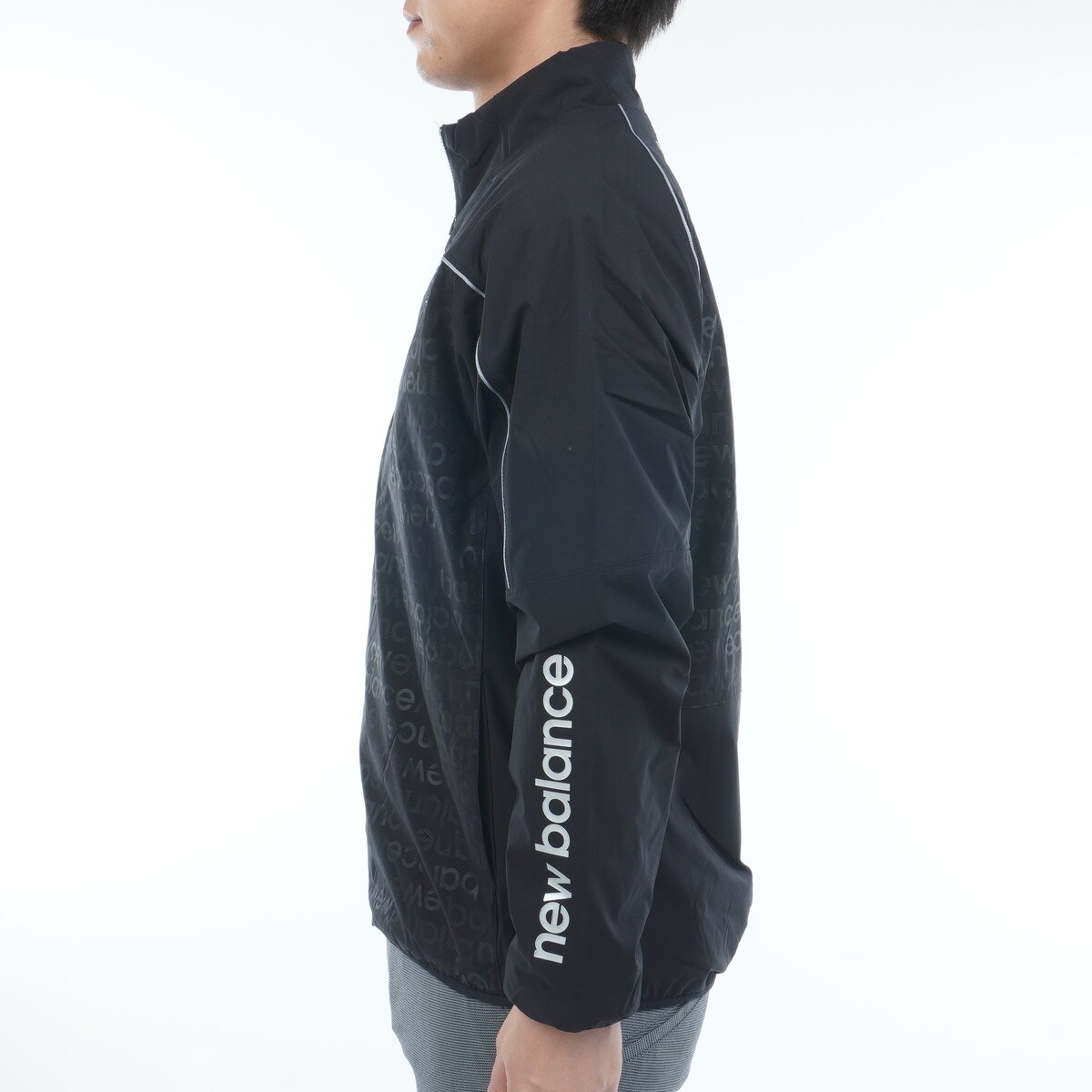 マットタフタ ロゴエンボス×ソリッド フルジップブルゾン(アウター