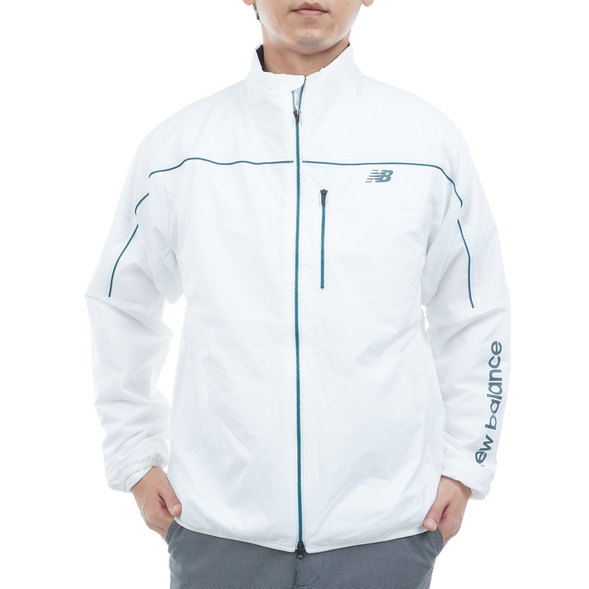 マットタフタ ロゴエンボス×ソリッド フルジップブルゾン(アウター