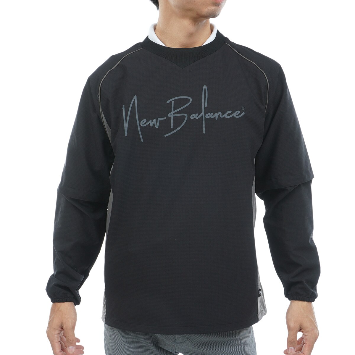 ST ANDREWS ブラック Vネックスニード サイズM