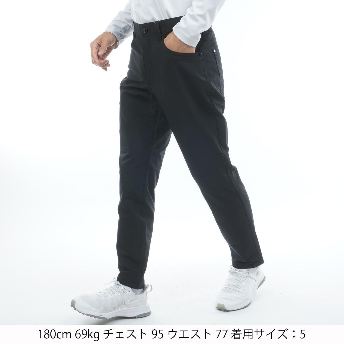ドビーソフトシェル裏起毛 ストレッチ テーパードロングパンツ(ロング