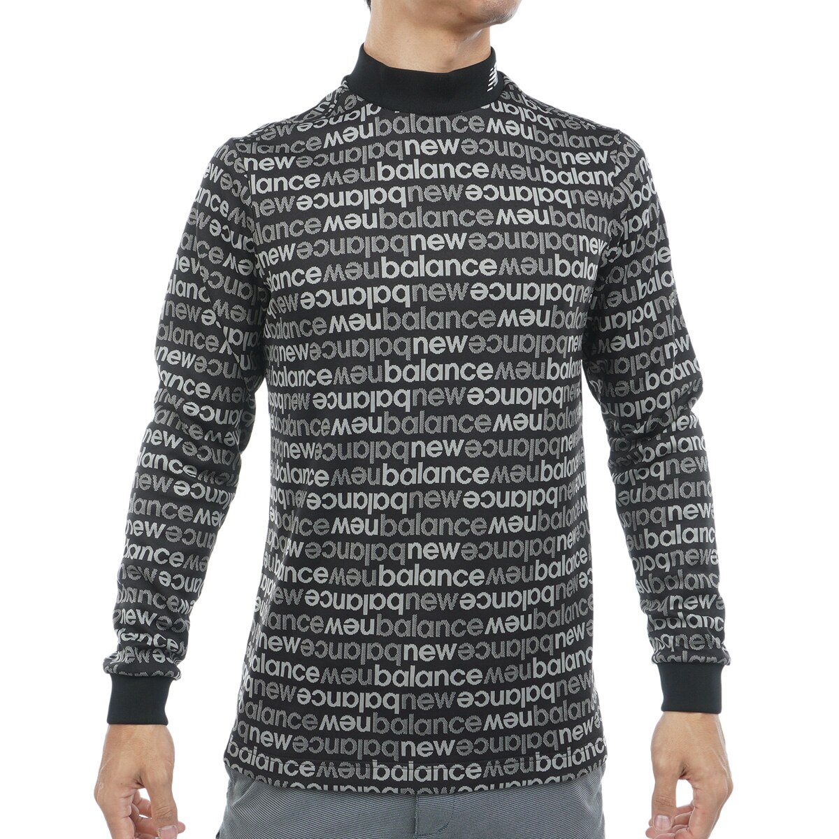 ロゴジャカード裏起毛 長袖モックネックプルオーバー(長袖シャツ