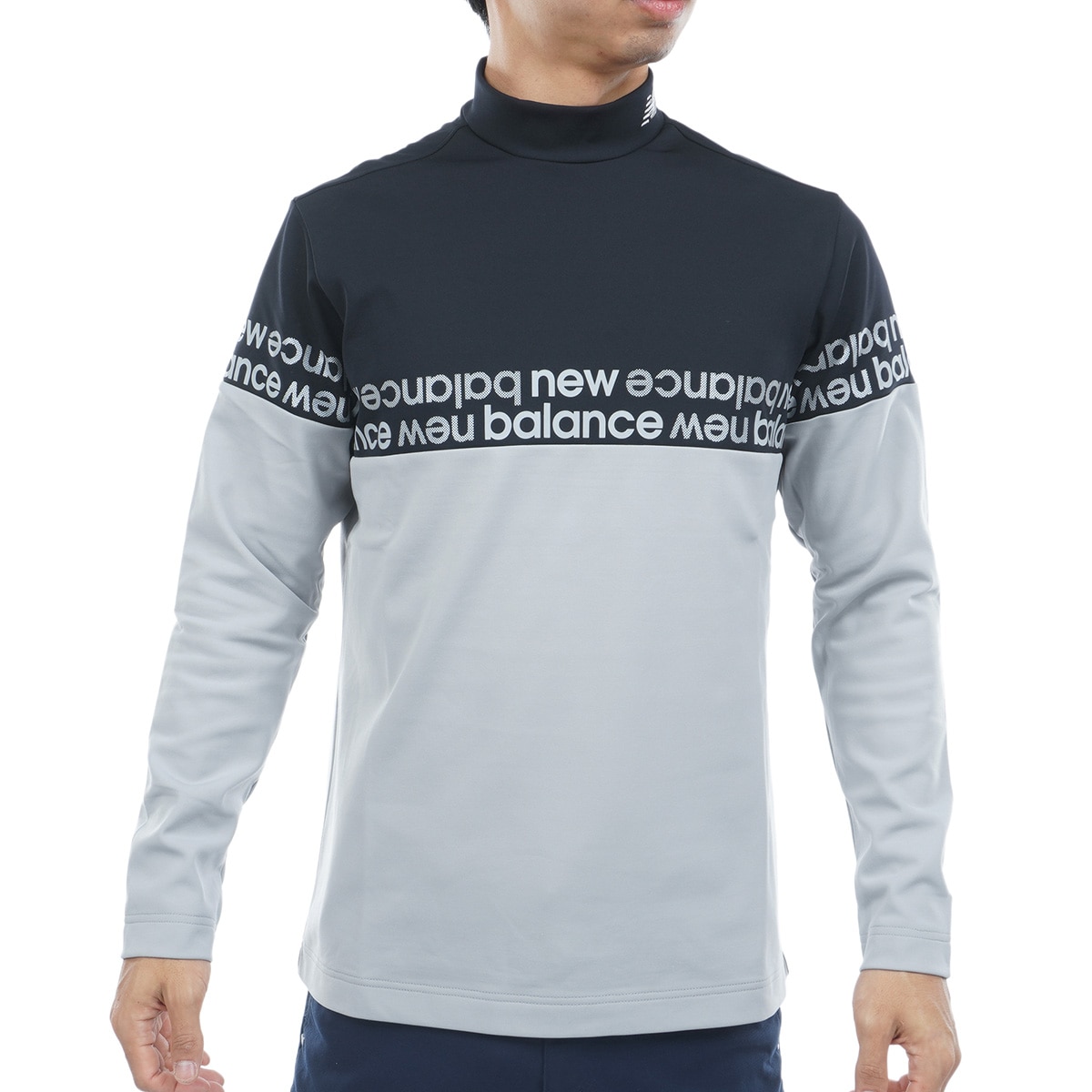 ベア天竺裏フリース 長袖モックネックプルオーバー(長袖シャツ