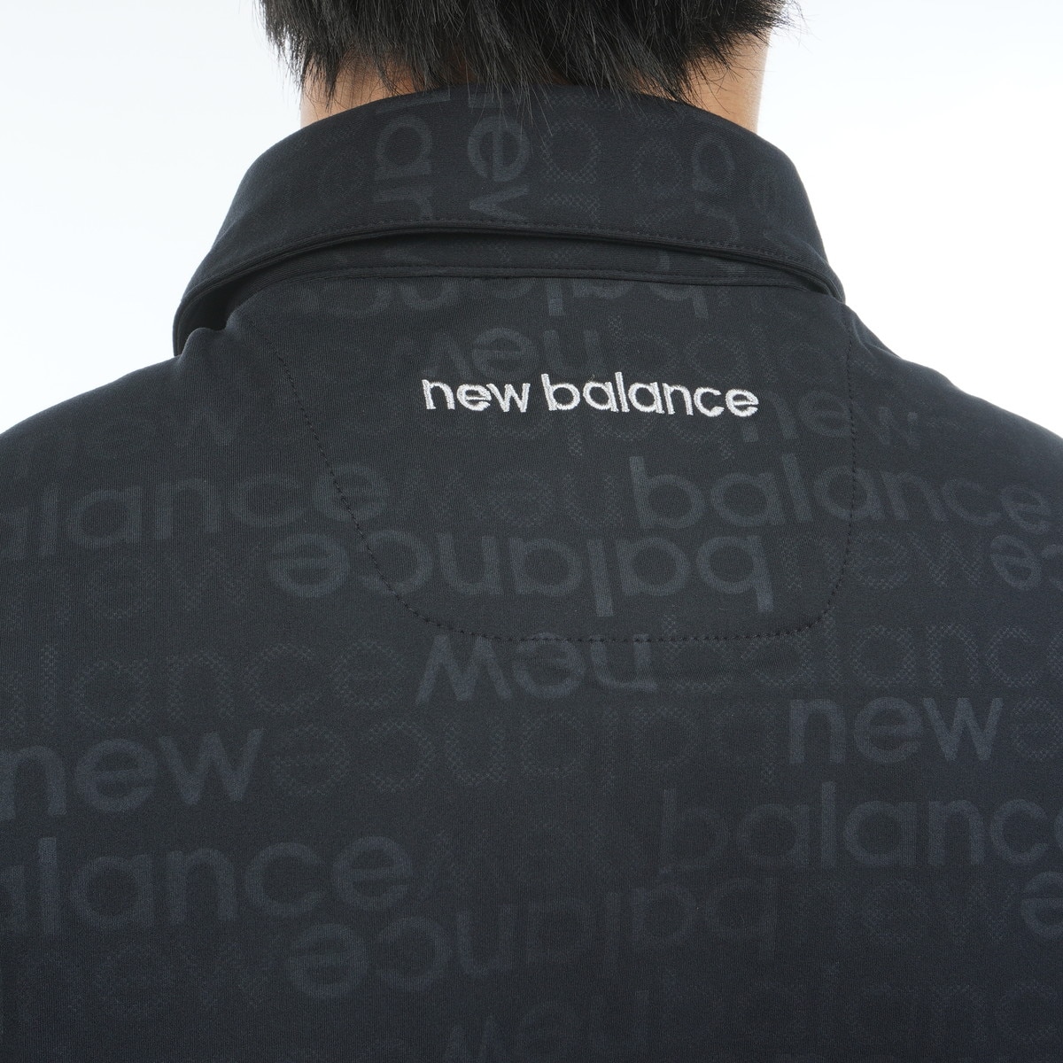 スムース両面ピーチ ロゴエンボス 長袖共衿ポロシャツ(長袖シャツ