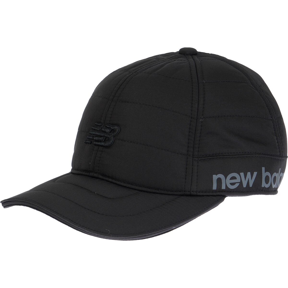 naviverse ブラック キャップ ピーチタフタ×キルト NBロゴ刺繍 シックスパネルキャップ(【男性