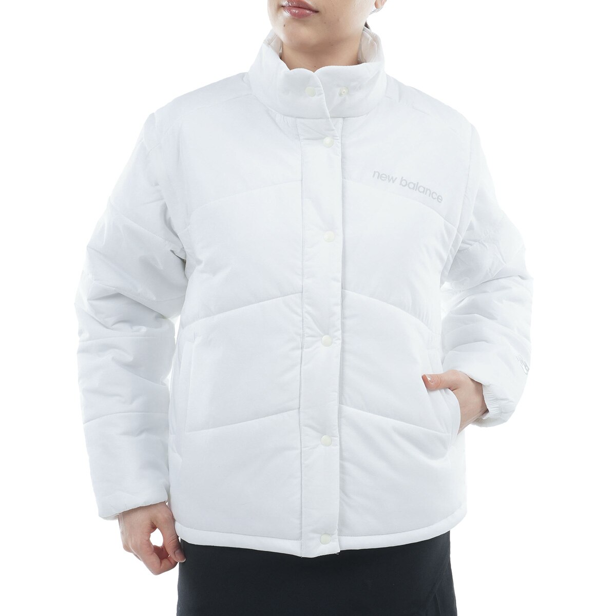 ニューバランスゴルフ ジャケット 中綿 フーディ フルジップ ホワイト 6 New Balance（ニューバランス） ゴルフウェア 中綿ジャケット 秋 冬