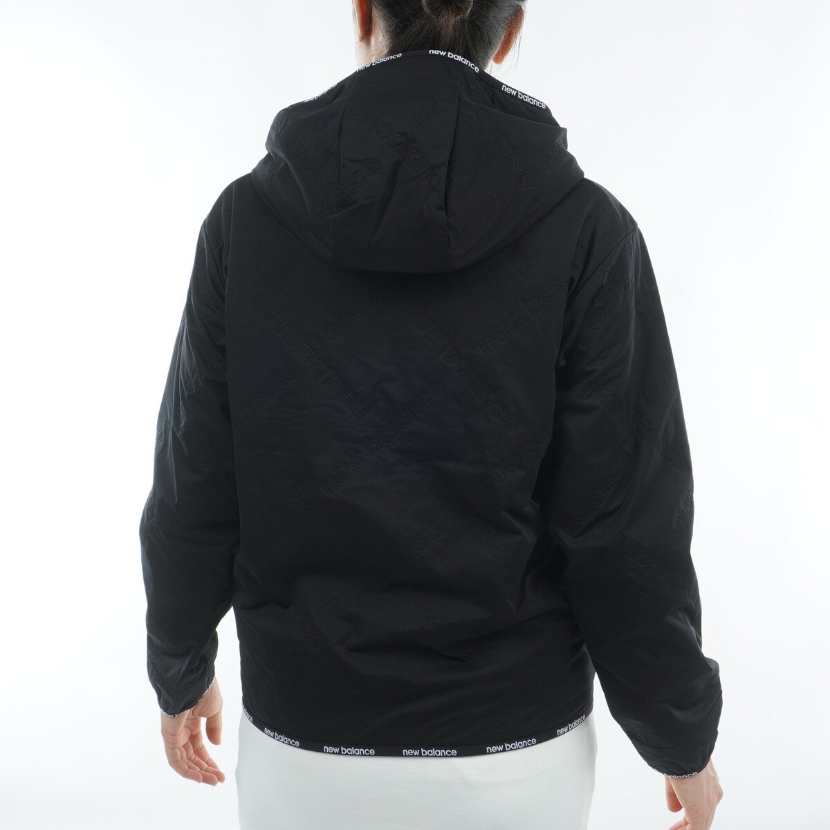 天竺ラミ ロゴダイヤキルト ストレッチフルジップフーディー レディス