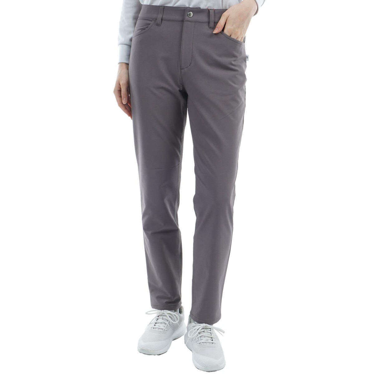 新品 ラッセルノ ゴルフ ウィンド ワーク ロングパンツ グレー L 5 ドビーソフトシェル裏起毛 テーパードロングパンツ レディス(ロング