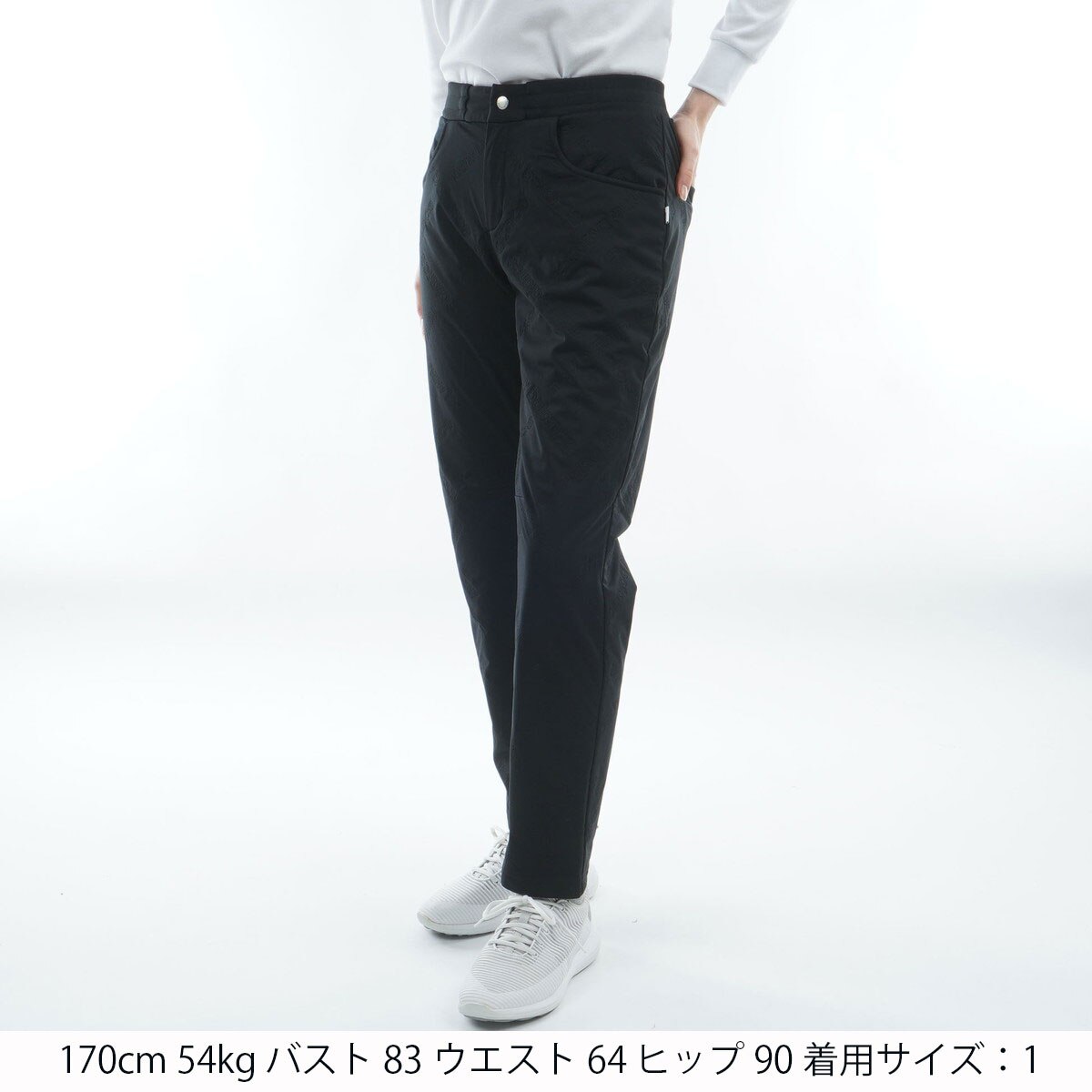 天竺ラミ ロゴダイヤキルト ストレッチ テーパードロングパンツ 天竺ラミ ロゴダイヤキルト ストレッチ テーパードロングパンツ