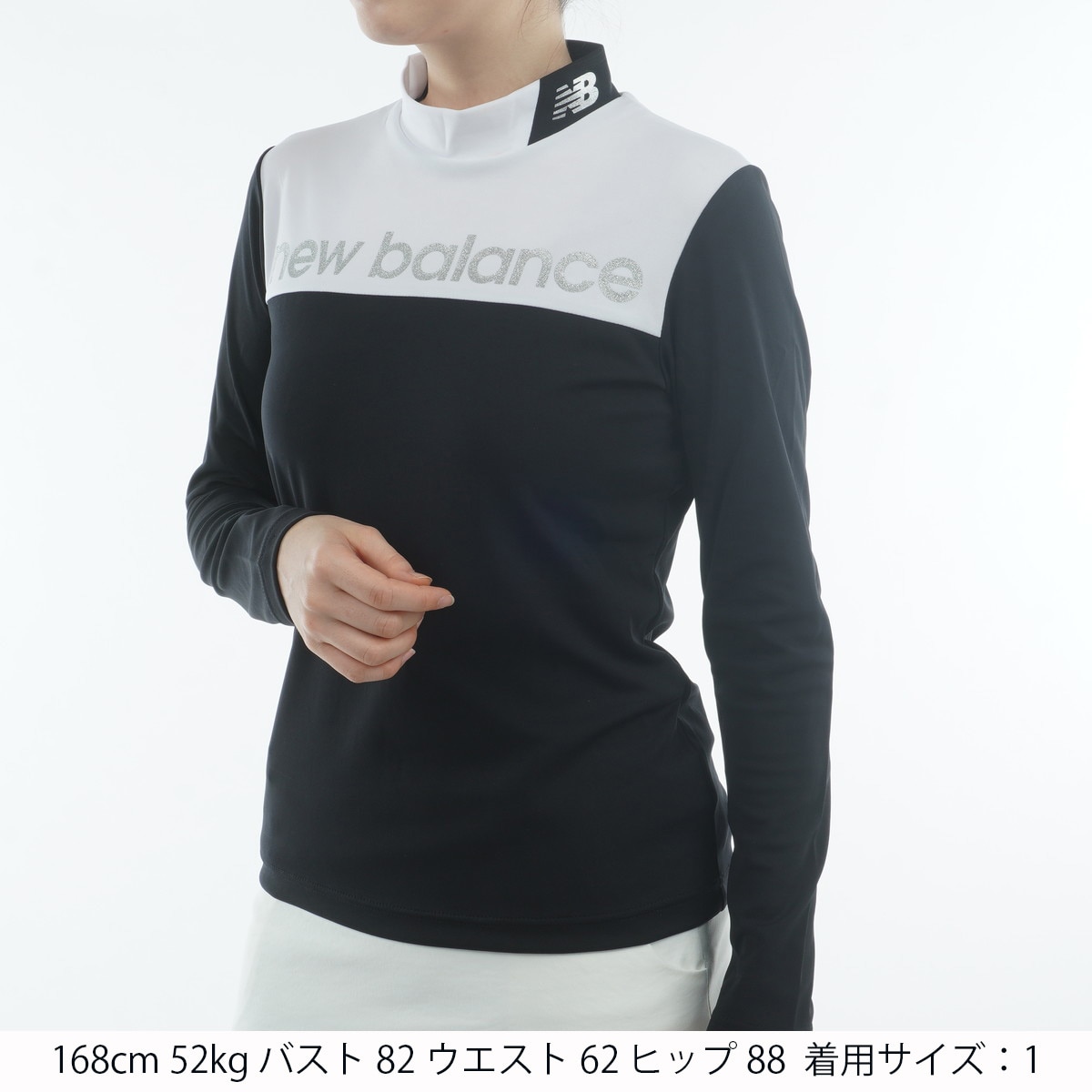 メッシュリバース ストレッチ長袖モックネックプルオーバー レディス