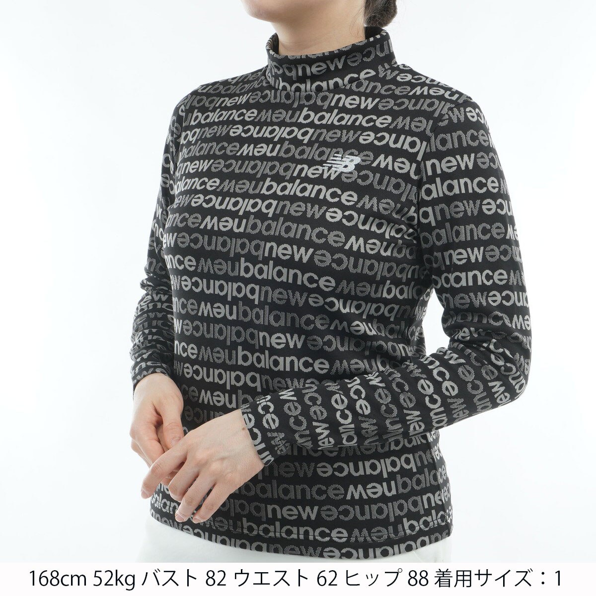 ロゴジャカード裏起毛 長袖モックネックプルオーバー レディス(長袖