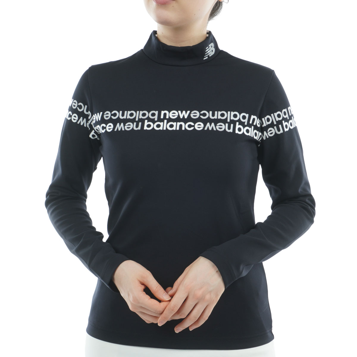 ベア天竺裏フリース 長袖モックネックプルオーバー レディス(長袖