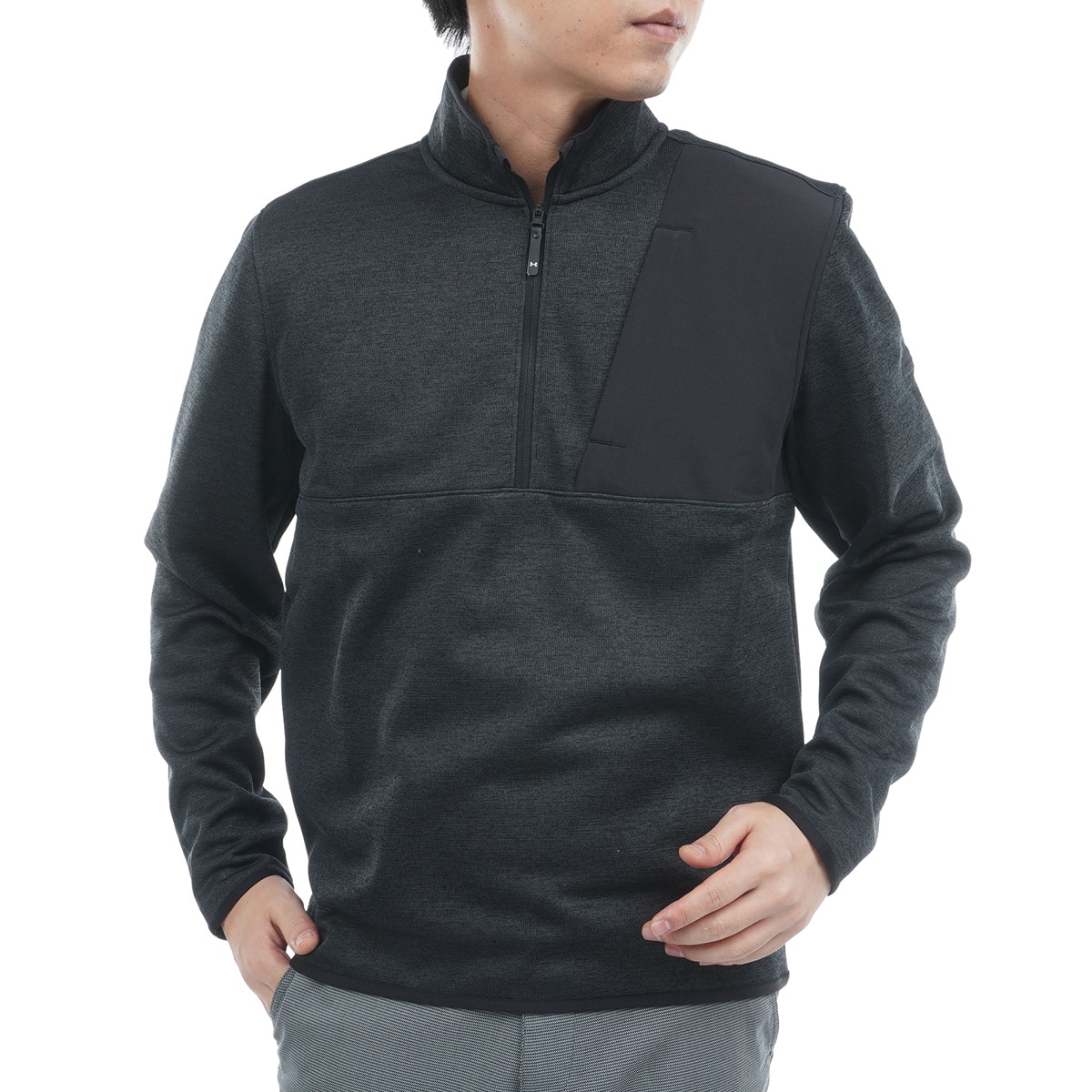 裏起毛 UA ドライブ ストレッチ ハーフジップセーターフリース