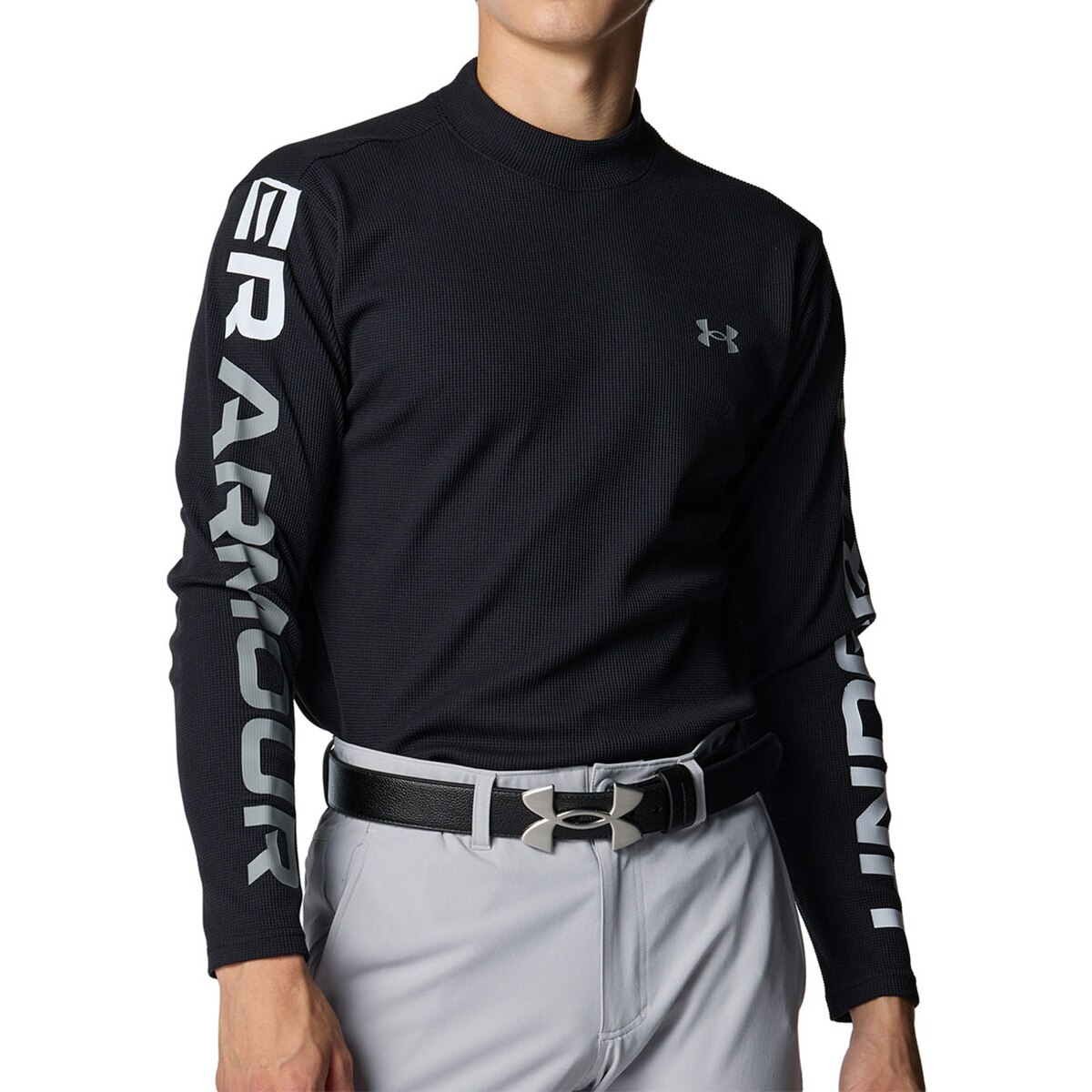 UA ドライブ ストレッチ ワッフルモックネック長袖シャツ(長袖シャツ