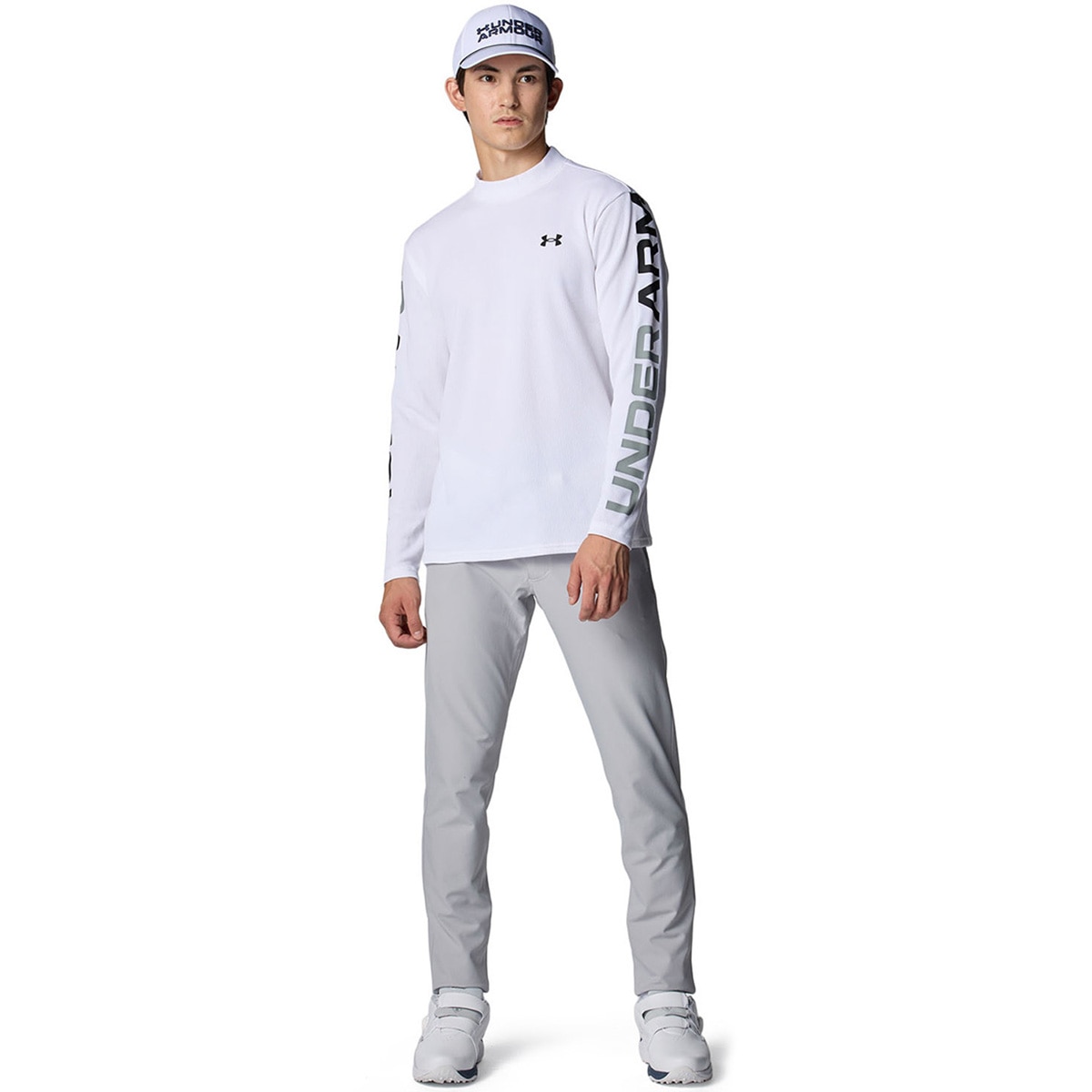 UA ドライブ ストレッチ ワッフルモックネック長袖シャツ(長袖シャツ