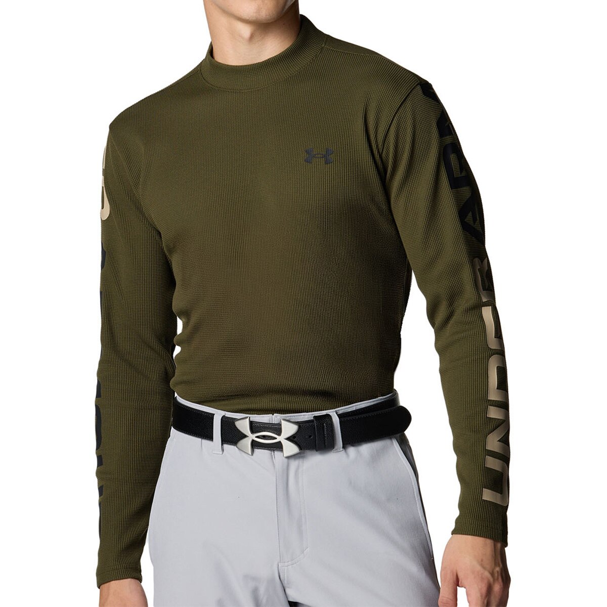 UA ドライブ ストレッチ ワッフルモックネック長袖シャツ(長袖シャツ