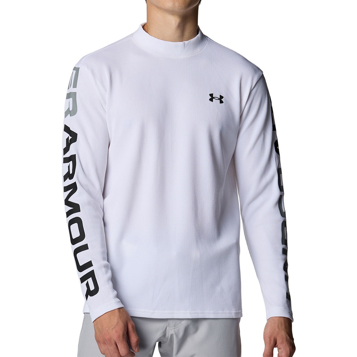 UA ドライブ ストレッチ ワッフルモックネック長袖シャツ(長袖