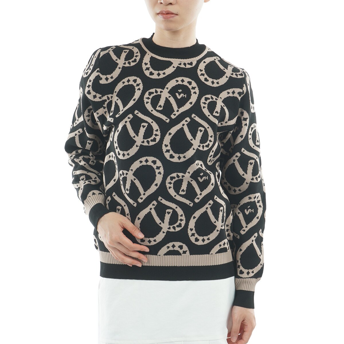 シュバルハート柄 プルオーバーセーター レディス(中間着(セーター