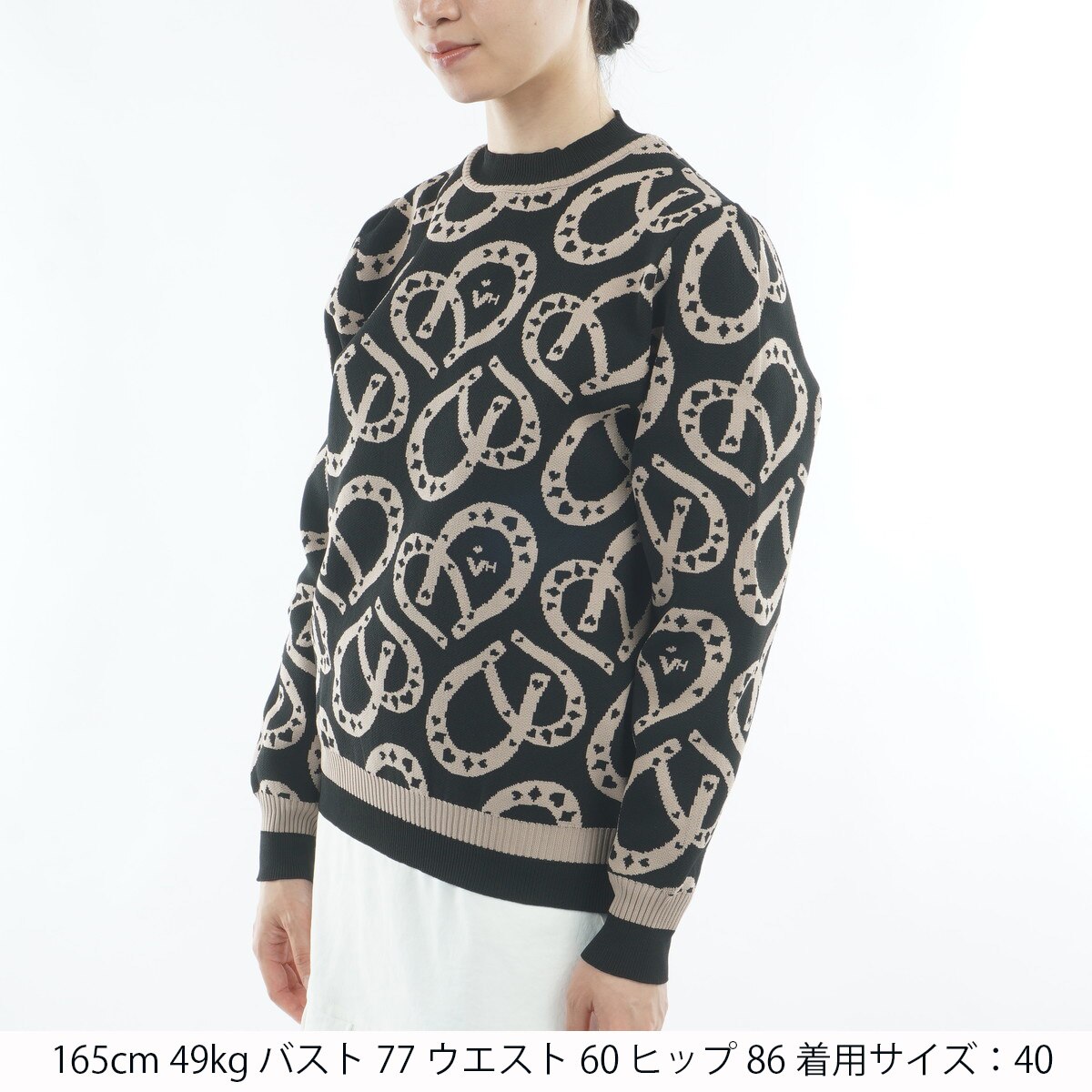 シュバルハート柄 プルオーバーセーター レディス(中間着(セーター