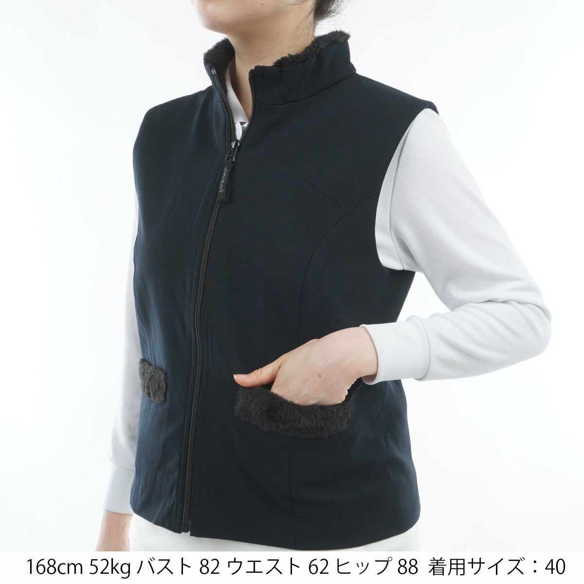 ストレッチ ファーポケットベスト レディス(ベスト)|VIVA HEART