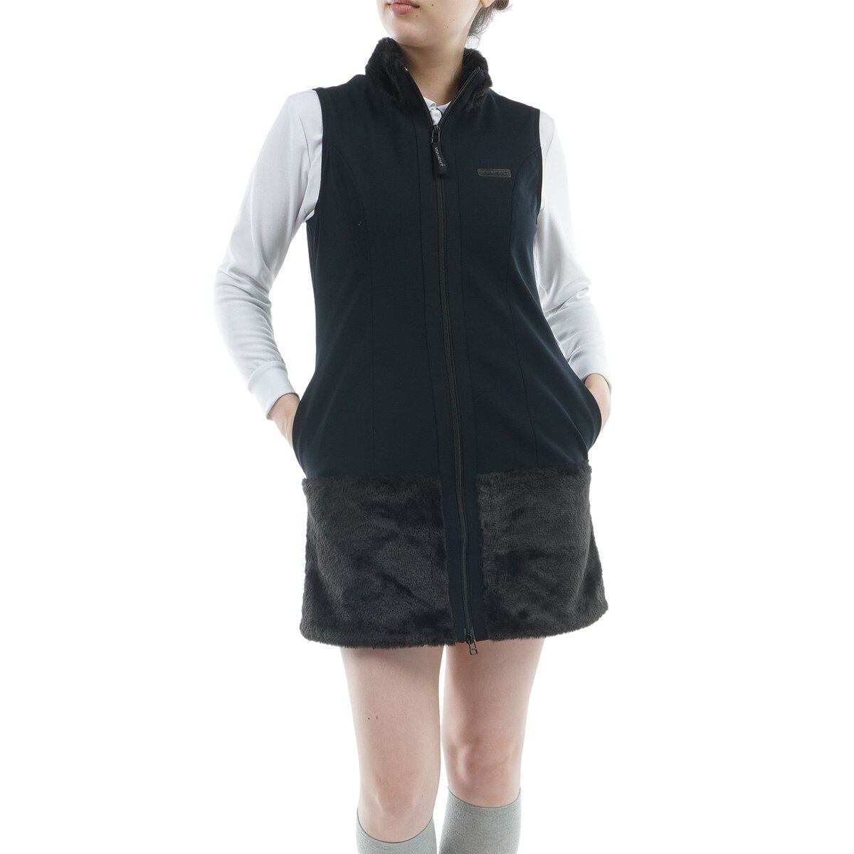希少•完売【ハート＆クローバー柄】ビバハート／ボア＆中綿ベスト•ワンピースゴルフ タイトル)│ グリップインターナショナル GRIP INTERNATIONAL