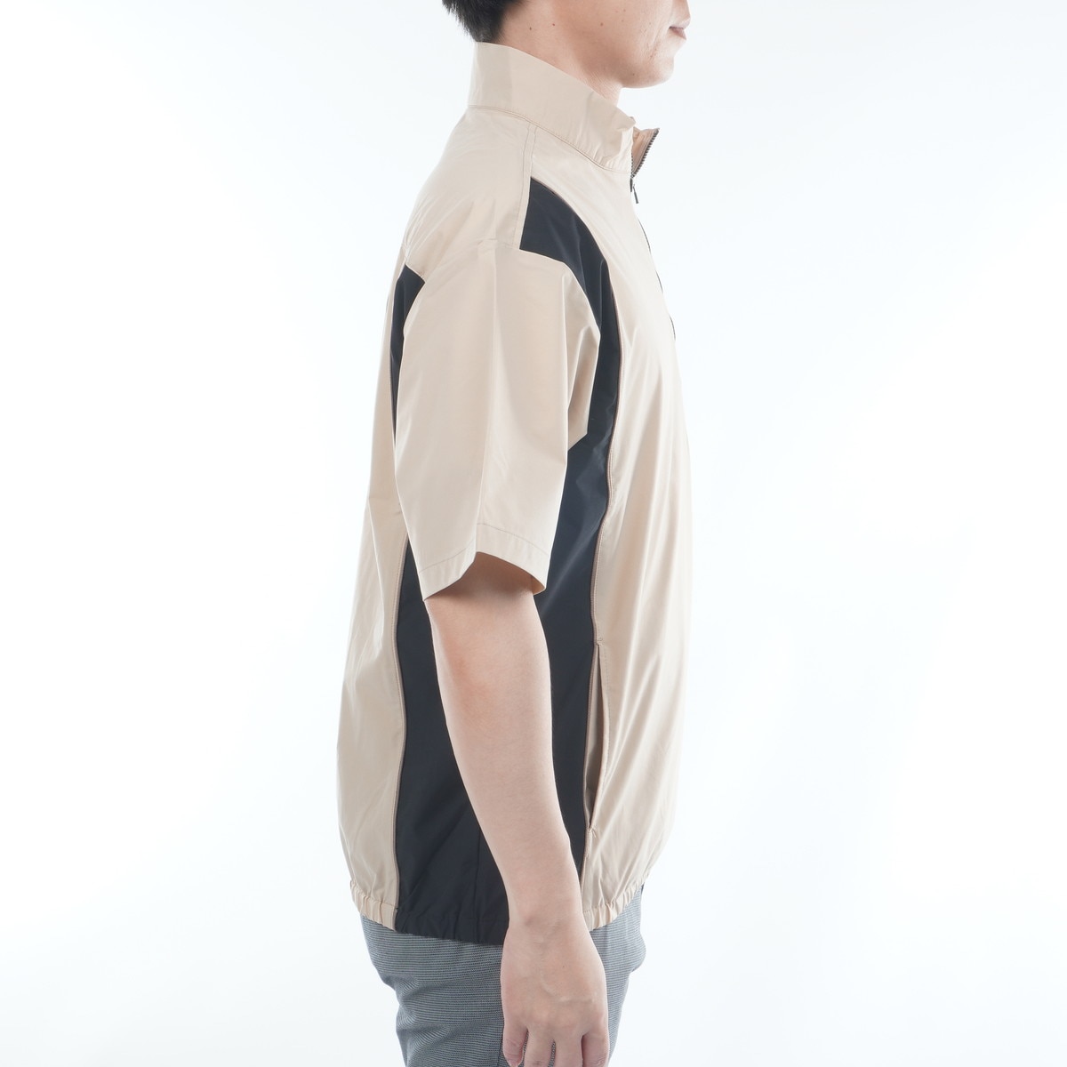 マットタフタ 5分袖スタンドジップブルゾン(アウター(ブルゾン