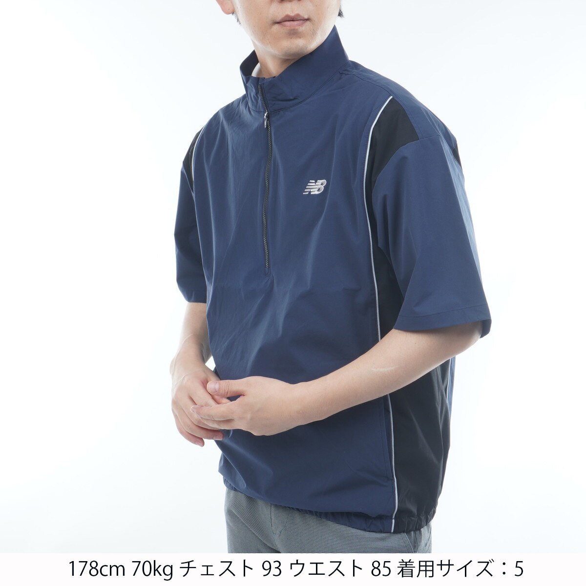 マットタフタ 5分袖スタンドジップブルゾン(アウター(ブルゾン